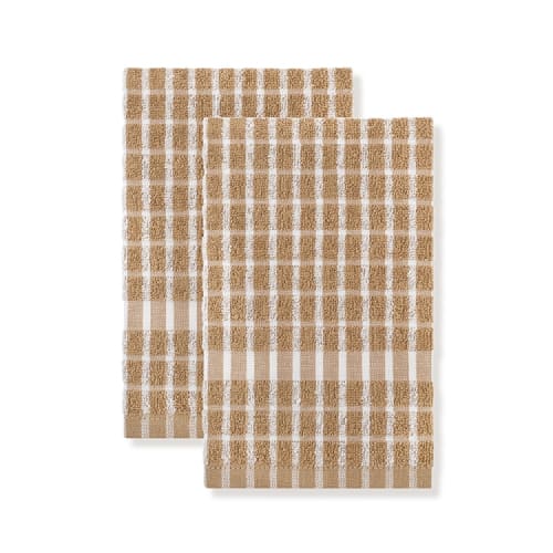 Basic Kitchen Towel, 16x25, 2.2lbs/dz, Taupe/Natural